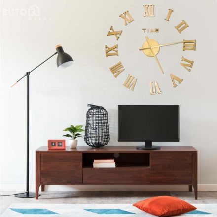vidaXL aranyszínű modern 3D falióra 100 cm XXL