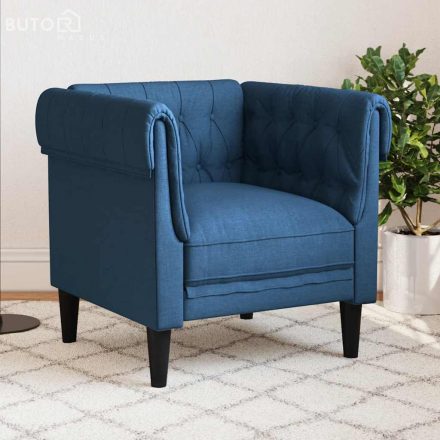 vidaXL kék szövet Chesterfield kanapé